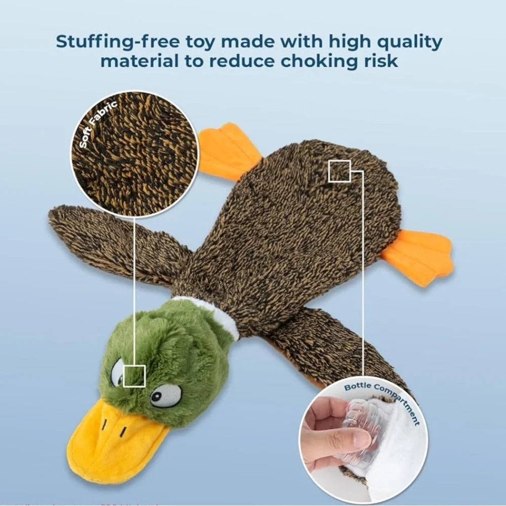 Best Pet Supplies Cute Wild DuckSkin Fillless Squeaky Toy Wild Duck Large NWT